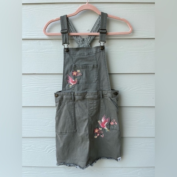 Montaray Girls Overalls Embroidered Dress - Picture 1 of 6